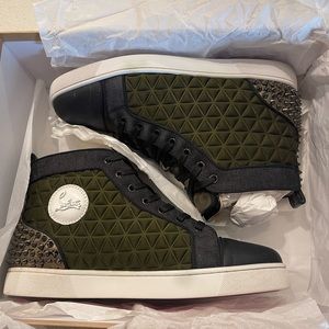 Christian Louboutin Navy, Green and white Sneakers size 11 (44 EU) worn once